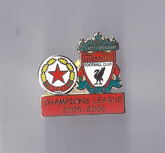 2005/06 Champions League 3rd Qualifier Stage Badge(CSKA Sofia v Liverpool)(RED).